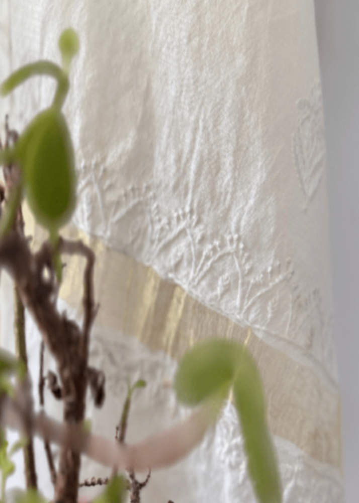 CHIKANKARI CHANDERI SILK DUPPATTA
