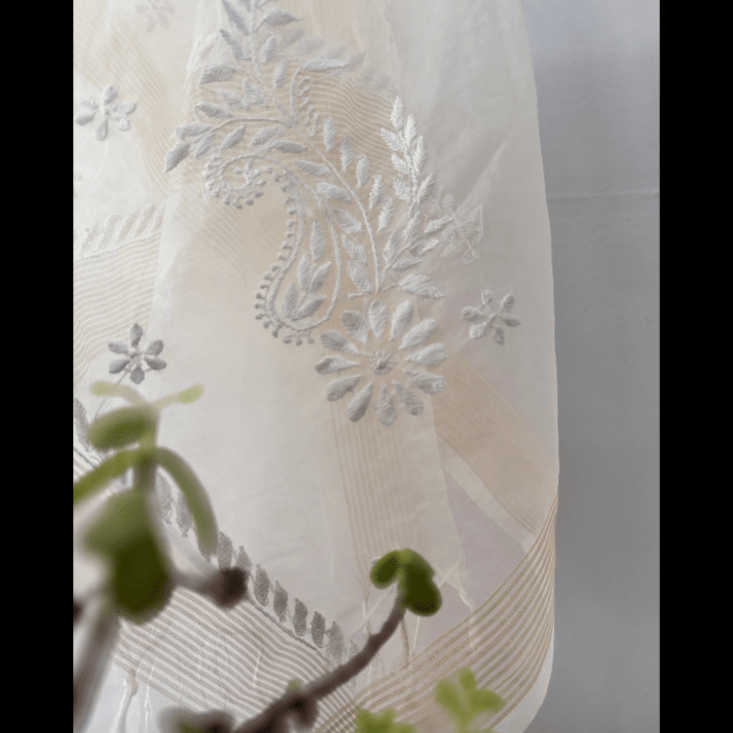 CHIKANKARI ORGANZA DUPPATTA