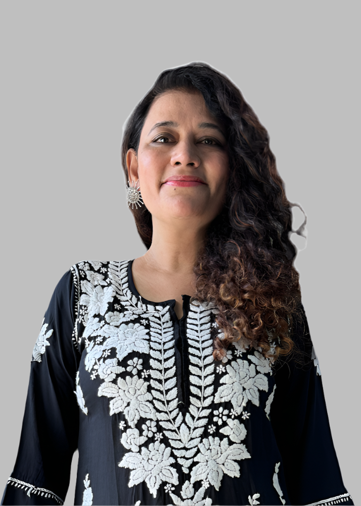 BLACK CHIKANKARI MODAL KURTA